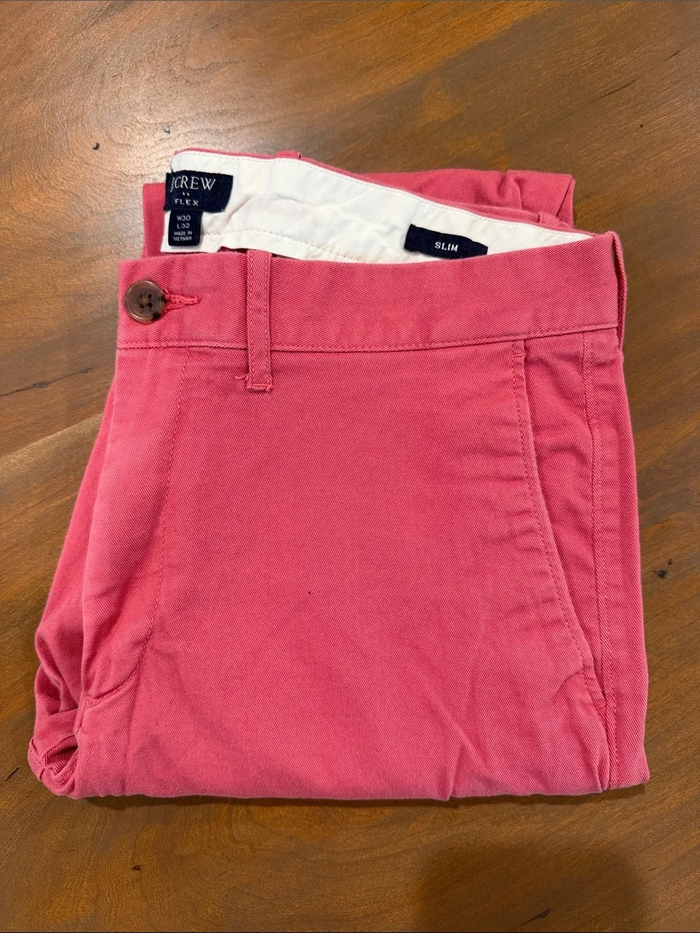 J. Crew Coral Pink Slim Men’s Chinos 30x32